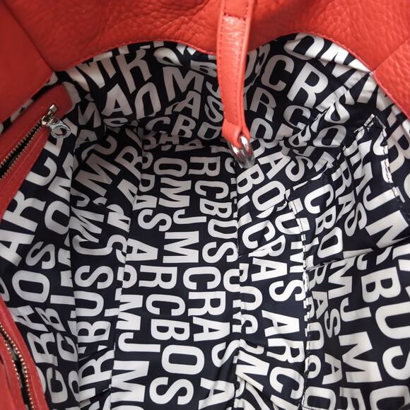 Marc by Marc Jacobs Classic Q Scarlet Red Leather Double Handles Shoulder Bag - Picture 14 of 16